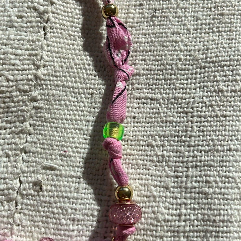 🔥Hand Made Bandana Necklace / ALWAYS BURN BRIGHT BABY 🔥 - Picture 5 of 7